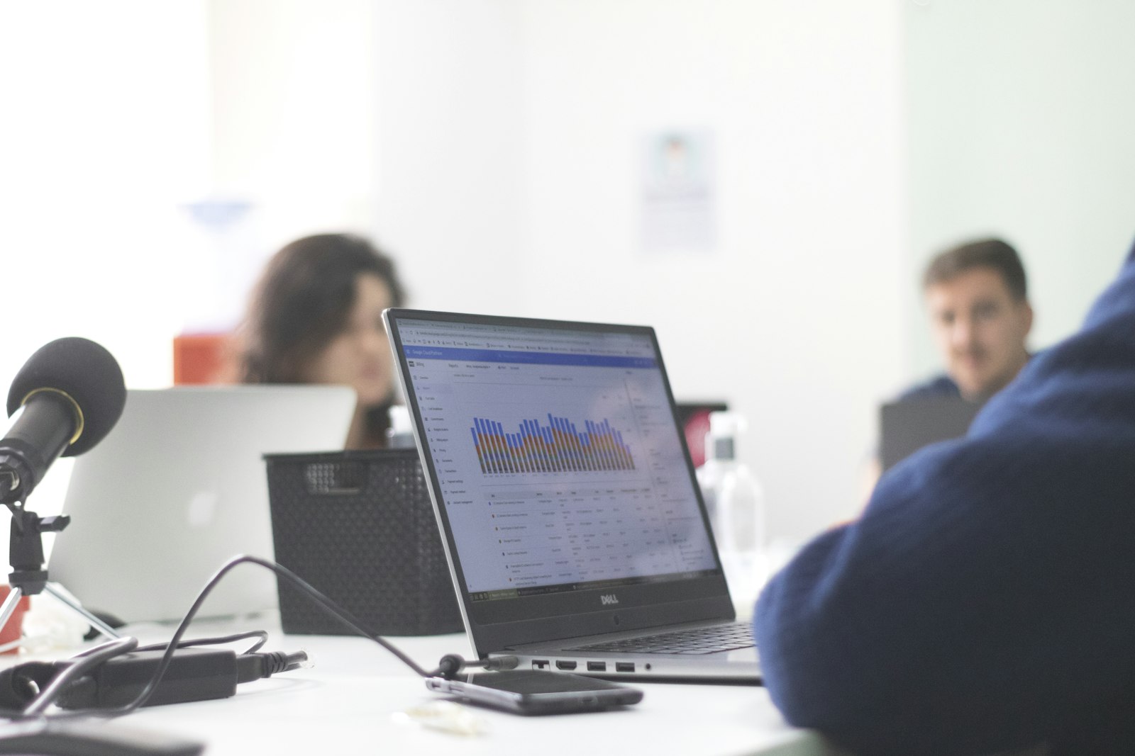 A laptop on a table, representing researching and comparing small business loans and lines of credit